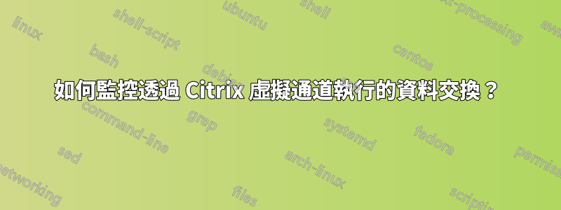 如何監控透過 Citrix 虛擬通道執行的資料交換？