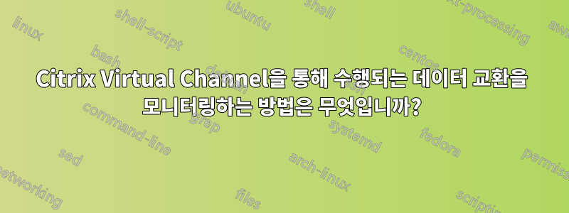 Citrix Virtual Channel을 통해 수행되는 데이터 교환을 모니터링하는 방법은 무엇입니까?