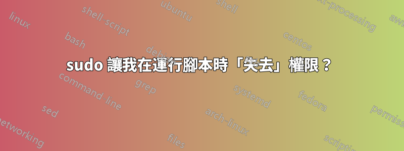 sudo 讓我在運行腳本時「失去」權限？