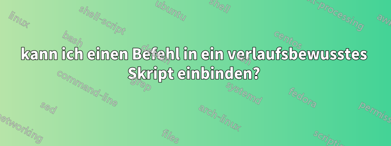 kann ich einen Befehl in ein verlaufsbewusstes Skript einbinden?