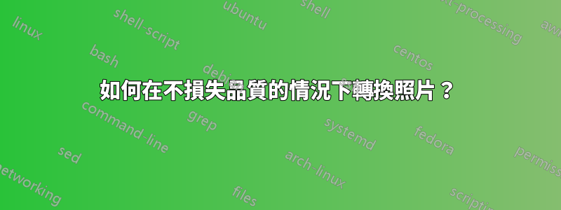 如何在不損失品質的情況下轉換照片？