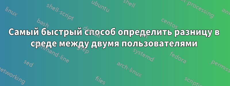 Самый быстрый способ определить разницу в среде между двумя пользователями