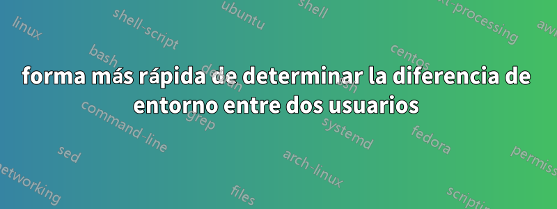 forma más rápida de determinar la diferencia de entorno entre dos usuarios