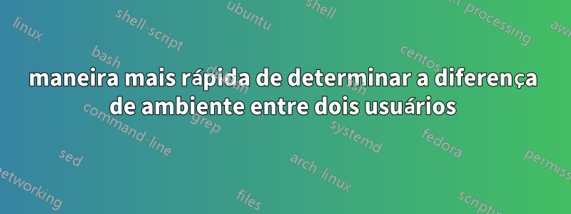 maneira mais rápida de determinar a diferença de ambiente entre dois usuários