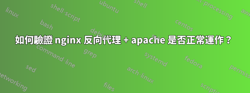 如何驗證 nginx 反向代理 + apache 是否正常運作？