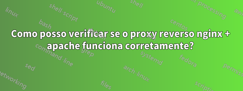 Como posso verificar se o proxy reverso nginx + apache funciona corretamente?