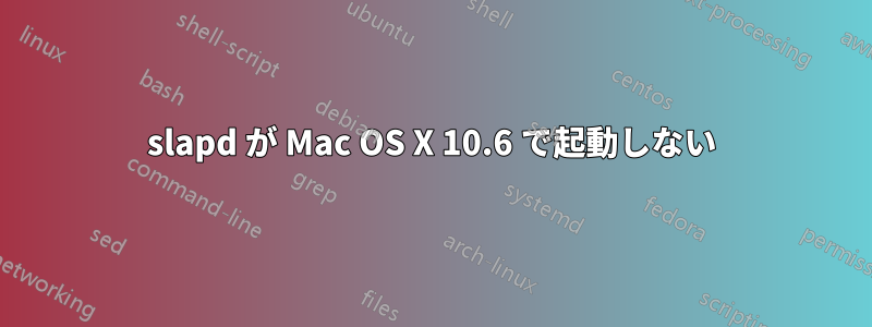 slapd が Mac OS X 10.6 で起動しない