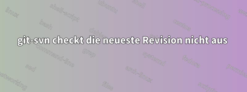 git-svn checkt die neueste Revision nicht aus