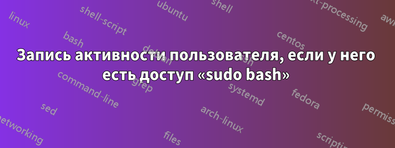 Запись активности пользователя, если у него есть доступ «sudo bash»