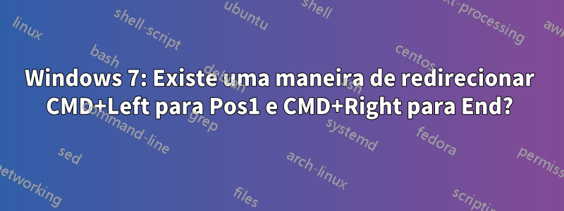 Windows 7: Existe uma maneira de redirecionar CMD+Left para Pos1 e CMD+Right para End?