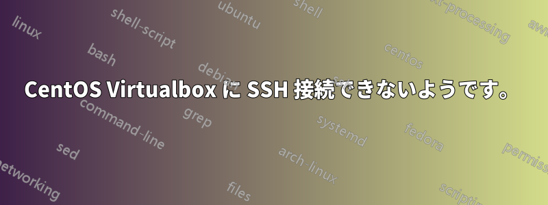 CentOS Virtualbox に SSH 接続できないようです。