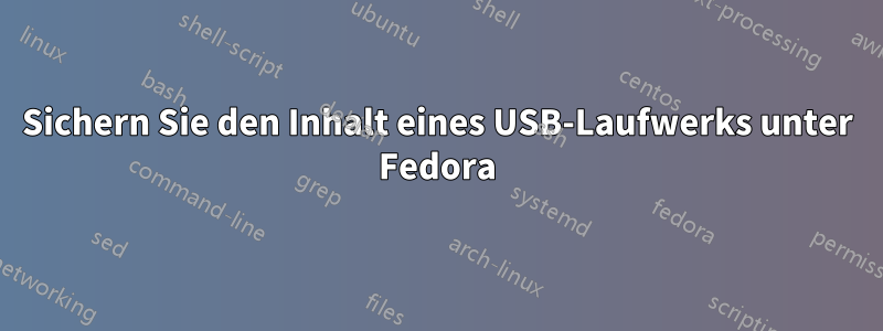 Sichern Sie den Inhalt eines USB-Laufwerks unter Fedora