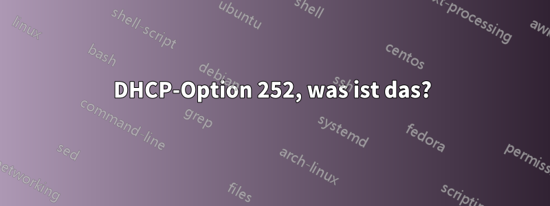 DHCP-Option 252, was ist das?