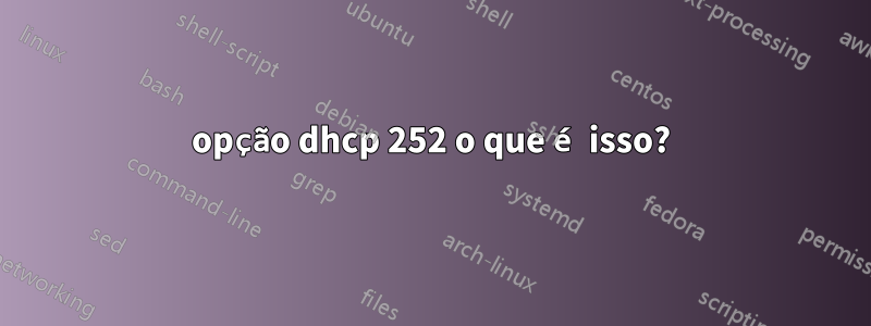 opção dhcp 252 o que é isso?