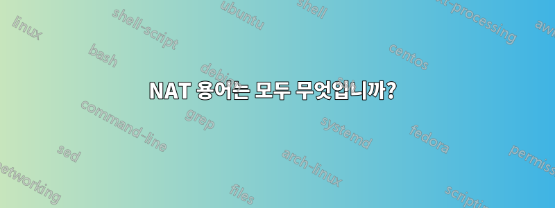 NAT 용어는 모두 무엇입니까? 