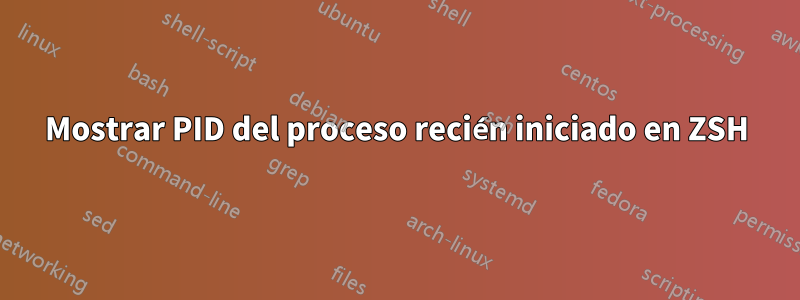 Mostrar PID del proceso recién iniciado en ZSH