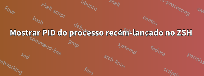 Mostrar PID do processo recém-lançado no ZSH