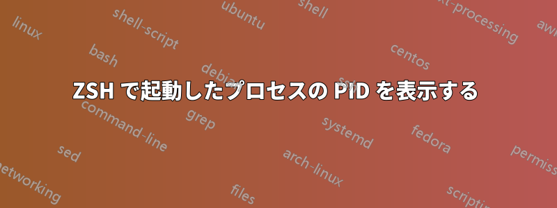 ZSH で起動したプロセスの PID を表示する