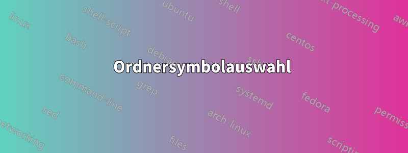 Ordnersymbolauswahl