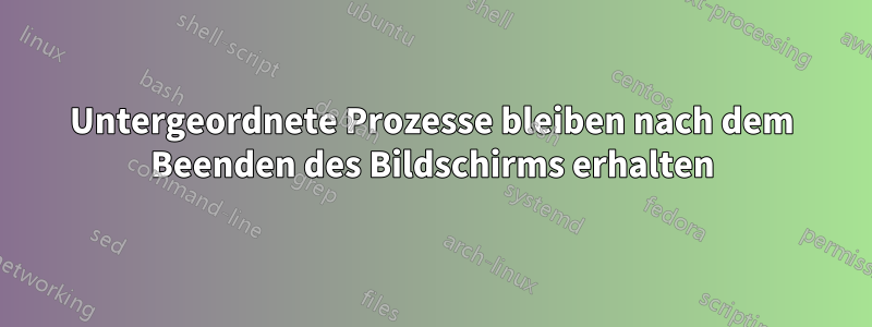 Untergeordnete Prozesse bleiben nach dem Beenden des Bildschirms erhalten