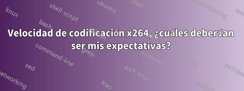 Velocidad de codificación x264, ¿cuáles deberían ser mis expectativas?