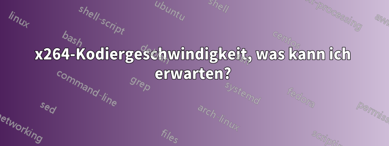 x264-Kodiergeschwindigkeit, was kann ich erwarten?