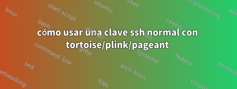 cómo usar una clave ssh normal con tortoise/plink/pageant