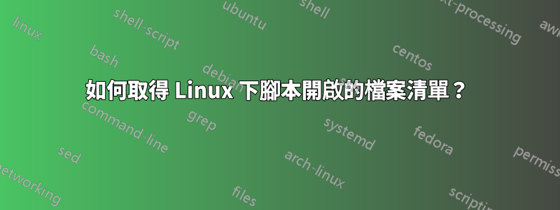 如何取得 Linux 下腳本開啟的檔案清單？