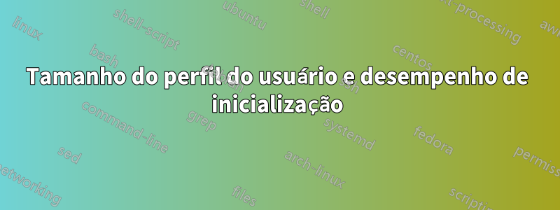 Tamanho do perfil do usuário e desempenho de inicialização