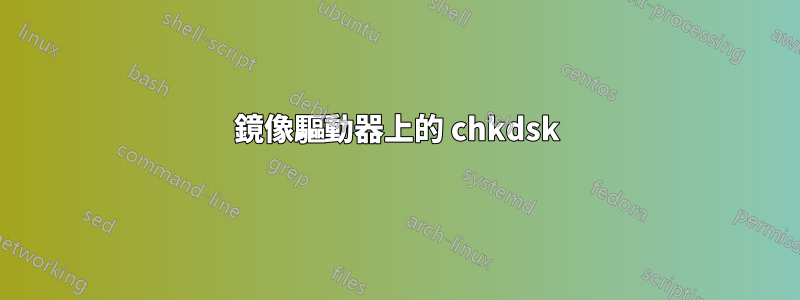 鏡像驅動器上的 chkdsk