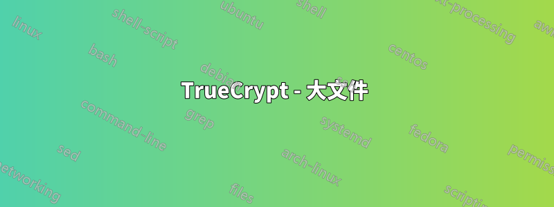 TrueCrypt - 大文件