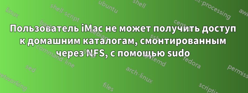 Пользователь iMac не может получить доступ к домашним каталогам, смонтированным через NFS, с помощью sudo