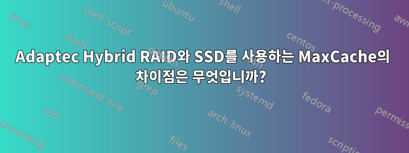 Adaptec Hybrid RAID와 SSD를 사용하는 MaxCache의 차이점은 무엇입니까? 