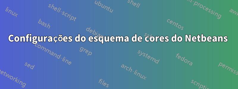 Configurações do esquema de cores do Netbeans