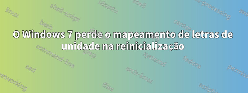 O Windows 7 perde o mapeamento de letras de unidade na reinicialização