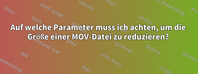 Auf welche Parameter muss ich achten, um die Größe einer MOV-Datei zu reduzieren?