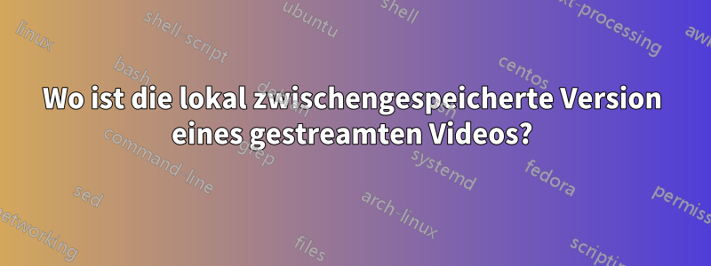 Wo ist die lokal zwischengespeicherte Version eines gestreamten Videos?