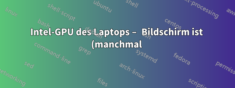 Intel-GPU des Laptops – Bildschirm ist (manchmal) durcheinander, was tun?