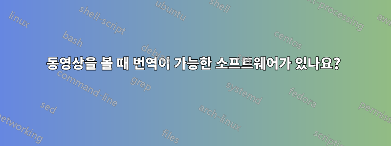 동영상을 볼 때 번역이 가능한 소프트웨어가 있나요?