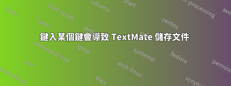 鍵入某個鍵會導致 TextMate 儲存文件