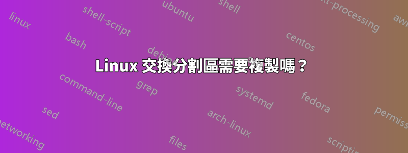 Linux 交換分割區需要複製嗎？