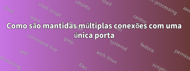 Como são mantidas múltiplas conexões com uma única porta