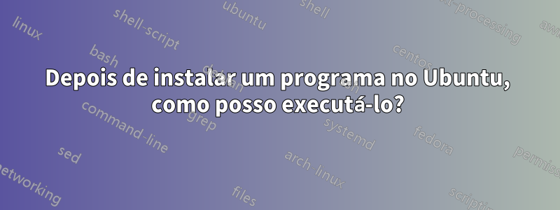 Depois de instalar um programa no Ubuntu, como posso executá-lo?