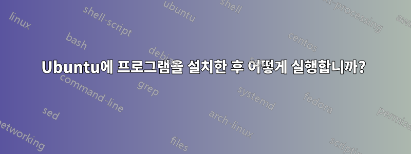 Ubuntu에 프로그램을 설치한 후 어떻게 실행합니까?