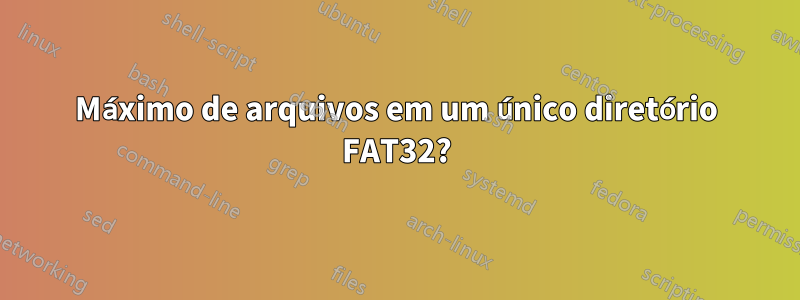 Máximo de arquivos em um único diretório FAT32?