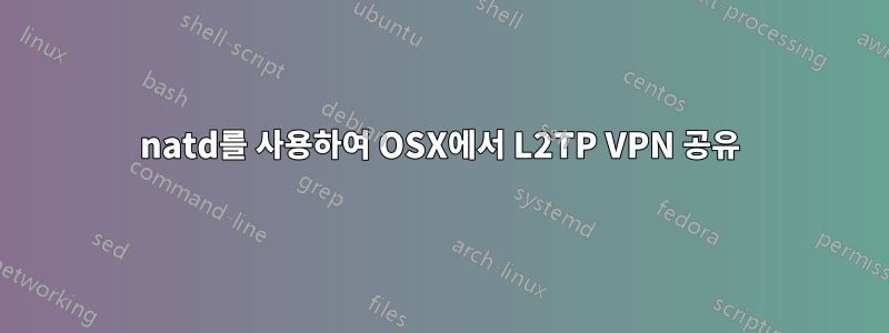 natd를 사용하여 OSX에서 L2TP VPN 공유