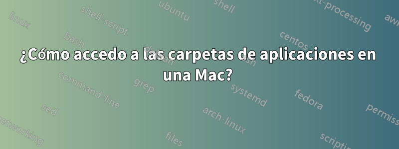 ¿Cómo accedo a las carpetas de aplicaciones en una Mac?