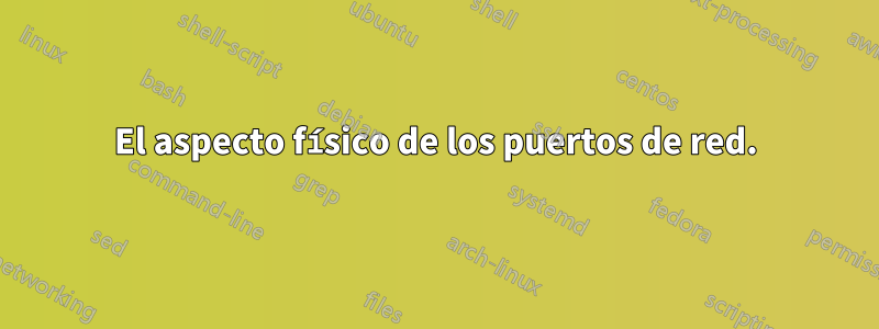 El aspecto físico de los puertos de red.