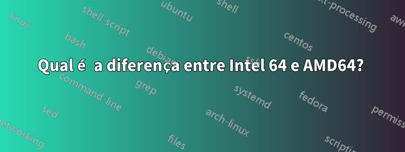 Qual é a diferença entre Intel 64 e AMD64?