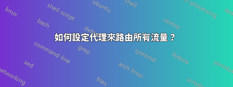 如何設定代理來路由所有流量？